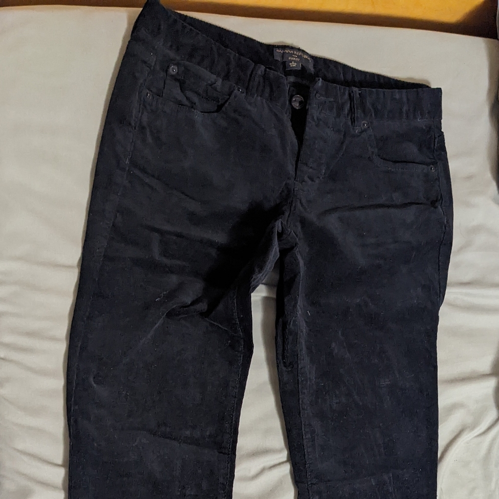 Banana Republic black Ryan fit courdoroy pants